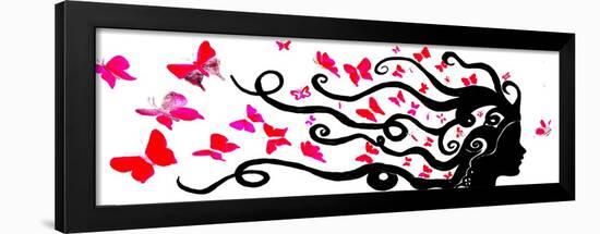 Butterflies in the Head-Martina Bleichner-Framed Art Print