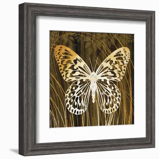 Butterflies & Leaves II-Erin Clark-Framed Art Print