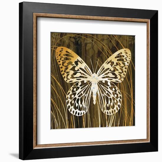 Butterflies & Leaves II-Erin Clark-Framed Art Print