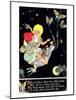 Butterflies Pulling Girls Through Space-null-Mounted Art Print