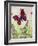 Butterflies, Red, Purple and Blue, 2016-Pat Scott-Framed Giclee Print