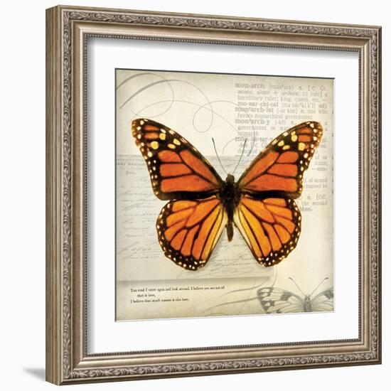 Butterflies Script II-Amy Melious-Framed Art Print