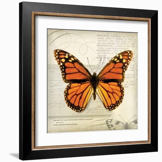 Butterflies Script II-Amy Melious-Framed Art Print