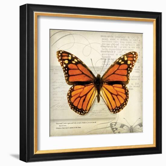 Butterflies Script II-Amy Melious-Framed Art Print