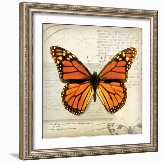 Butterflies Script II-Amy Melious-Framed Premium Giclee Print