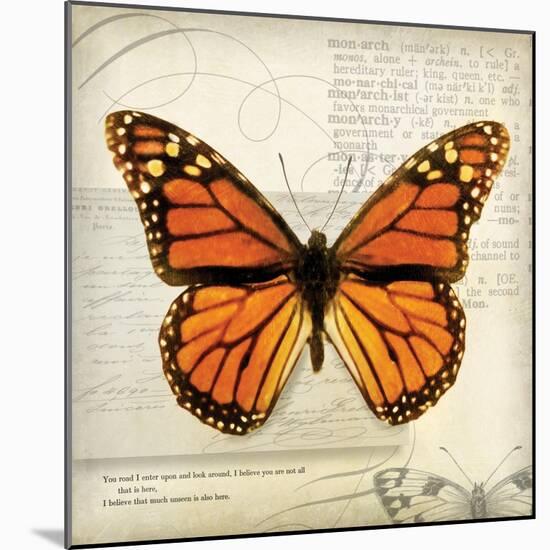 Butterflies Script II-Amy Melious-Mounted Art Print