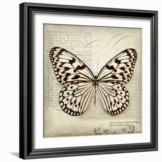 Butterflies Script III-Amy Melious-Framed Art Print