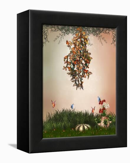 Butterflies-justdd-Framed Stretched Canvas