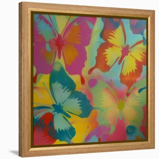 Butterflies-Abstract Graffiti-Framed Premier Image Canvas