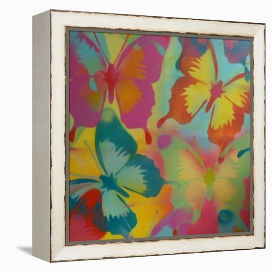 Butterflies-Abstract Graffiti-Framed Premier Image Canvas