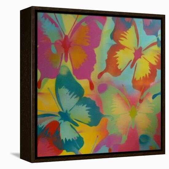 Butterflies-Abstract Graffiti-Framed Premier Image Canvas