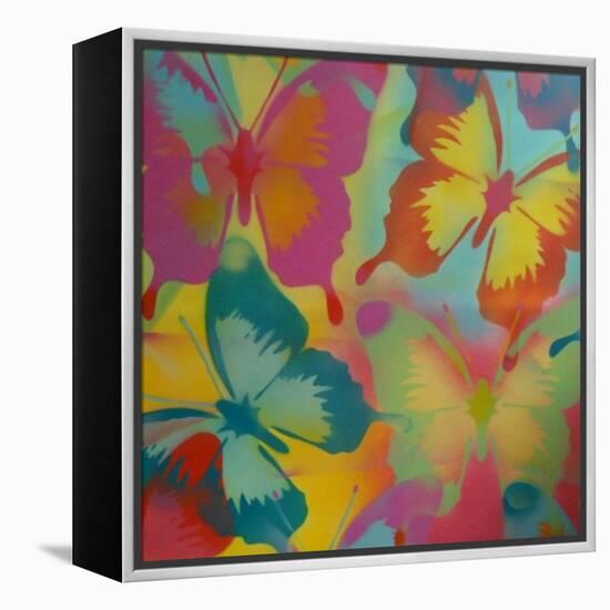Butterflies-Abstract Graffiti-Framed Premier Image Canvas