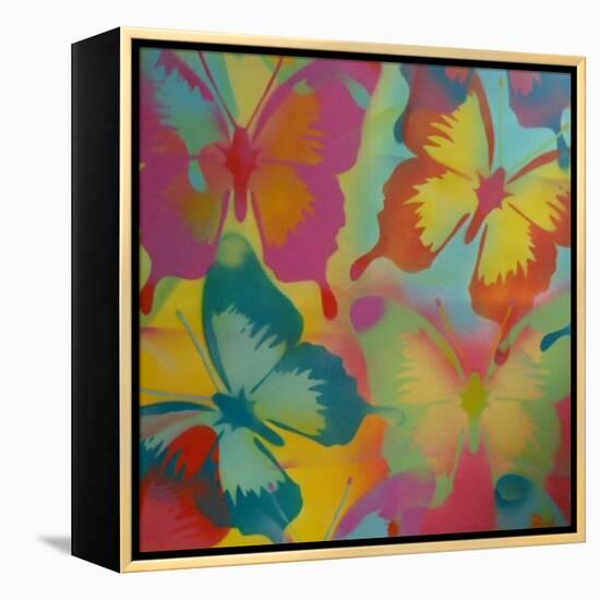 Butterflies-Abstract Graffiti-Framed Premier Image Canvas