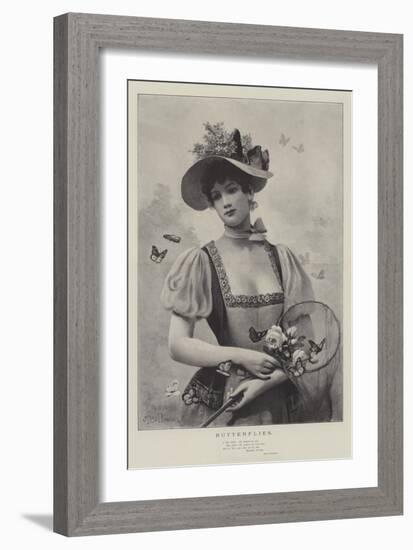 Butterflies-Jules Frederic Ballavoine-Framed Giclee Print