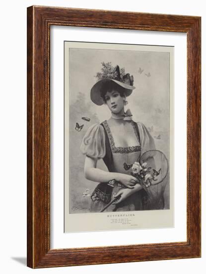 Butterflies-Jules Frederic Ballavoine-Framed Giclee Print