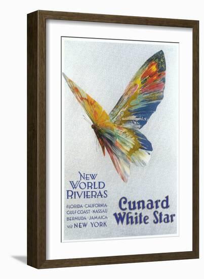 Butterfly, Ad for Cunard Line-null-Framed Art Print