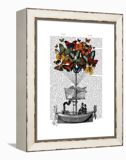 Butterfly Airship-Fab Funky-Framed Stretched Canvas