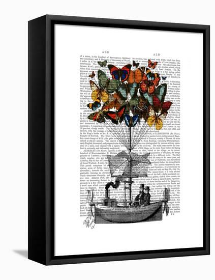 Butterfly Airship-Fab Funky-Framed Stretched Canvas