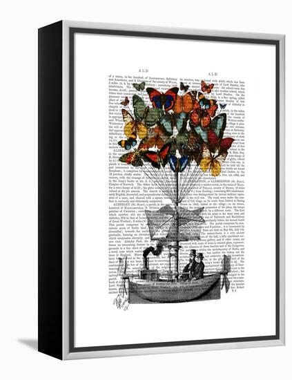 Butterfly Airship-Fab Funky-Framed Stretched Canvas