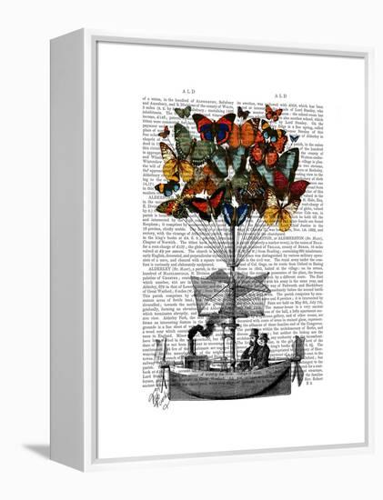 Butterfly Airship-Fab Funky-Framed Stretched Canvas