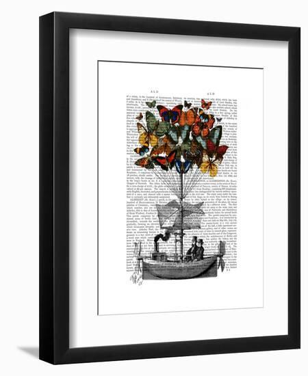 Butterfly Airship-Fab Funky-Framed Art Print