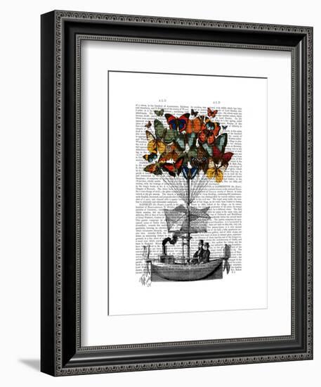 Butterfly Airship-Fab Funky-Framed Art Print