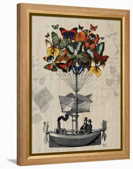 Butterfly Airship-Fab Funky-Framed Stretched Canvas