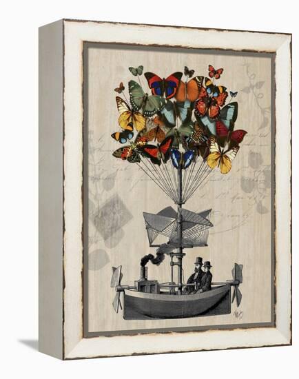 Butterfly Airship-Fab Funky-Framed Stretched Canvas