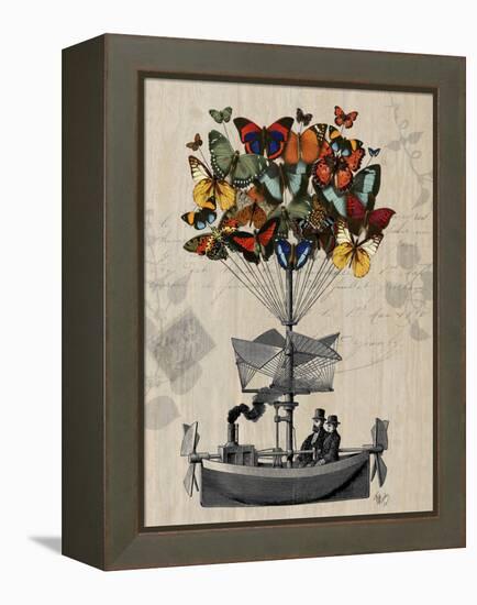Butterfly Airship-Fab Funky-Framed Stretched Canvas