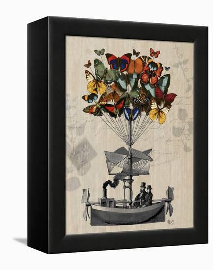 Butterfly Airship-Fab Funky-Framed Stretched Canvas