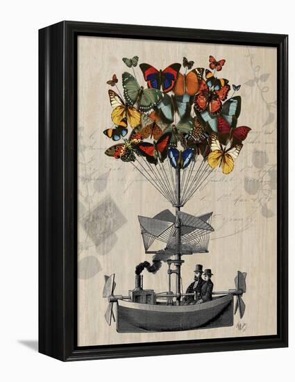 Butterfly Airship-Fab Funky-Framed Stretched Canvas