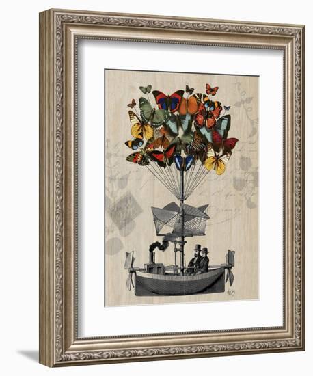 Butterfly Airship-Fab Funky-Framed Premium Giclee Print