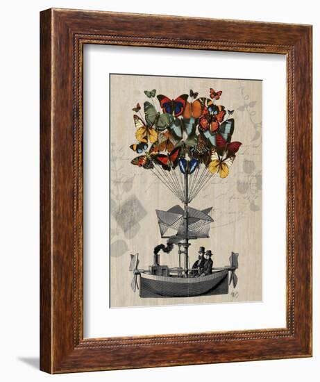 Butterfly Airship-Fab Funky-Framed Premium Giclee Print