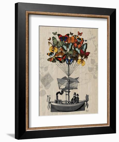 Butterfly Airship-Fab Funky-Framed Premium Giclee Print