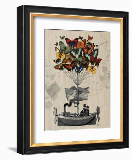 Butterfly Airship-Fab Funky-Framed Premium Giclee Print
