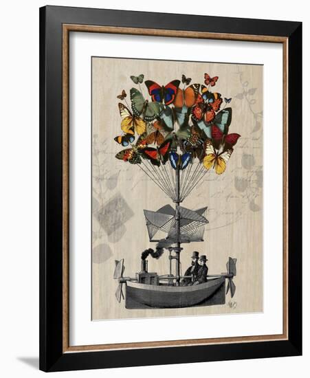 Butterfly Airship-Fab Funky-Framed Art Print