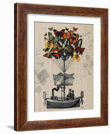 Butterfly Airship-Fab Funky-Framed Art Print