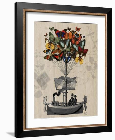 Butterfly Airship-Fab Funky-Framed Art Print