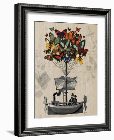 Butterfly Airship-Fab Funky-Framed Art Print