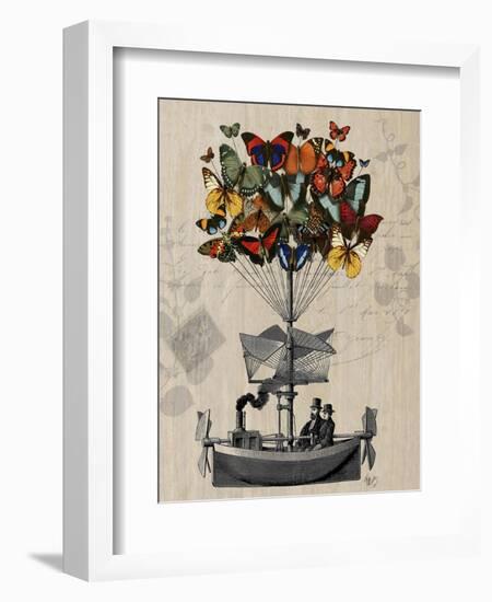 Butterfly Airship-Fab Funky-Framed Premium Giclee Print