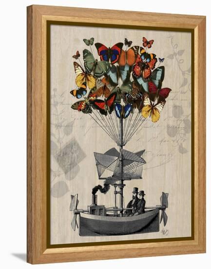 Butterfly Airship-Fab Funky-Framed Stretched Canvas