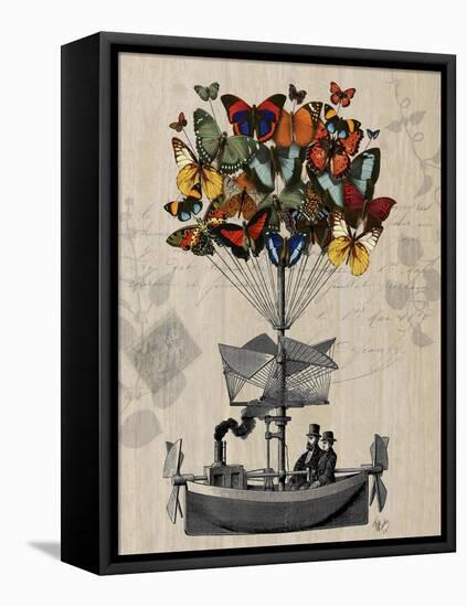 Butterfly Airship-Fab Funky-Framed Stretched Canvas