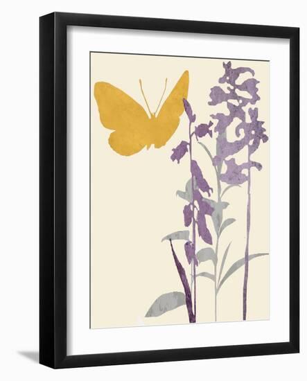Butterfly and Flowers-Karen Williams-Framed Giclee Print