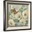 Butterfly and Hollyhocks II-Tim O'toole-Framed Art Print