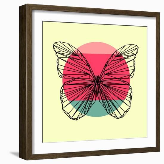 Butterfly and Sunset-Lisa Kroll-Framed Art Print