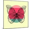 Butterfly and Sunset-Lisa Kroll-Mounted Art Print