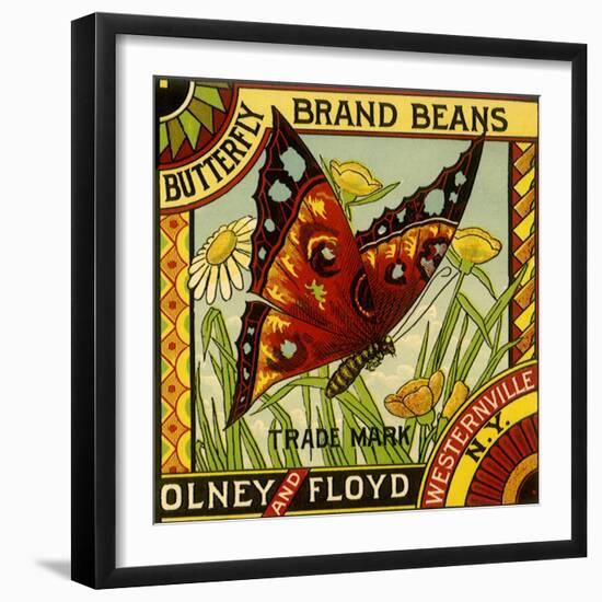 Butterfly Bean Label-null-Framed Giclee Print