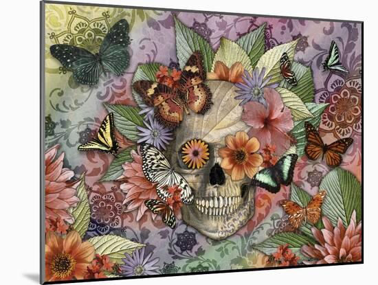 Butterfly Botaniskull-Fusion Idol Arts-Mounted Giclee Print