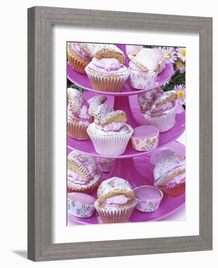 Butterfly Buns on Tiered Stand (UK)-Linda Burgess-Framed Photographic Print