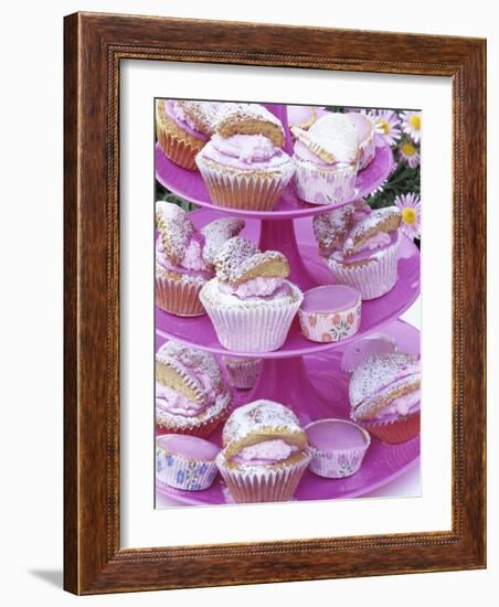 Butterfly Buns on Tiered Stand (UK)-Linda Burgess-Framed Photographic Print